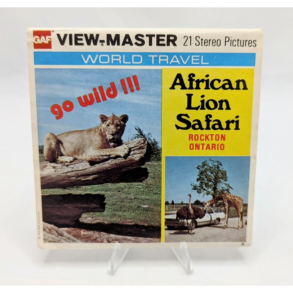 1976 GAF View-Master African Lion Safari Rockton Ontario 3 Reel Pack